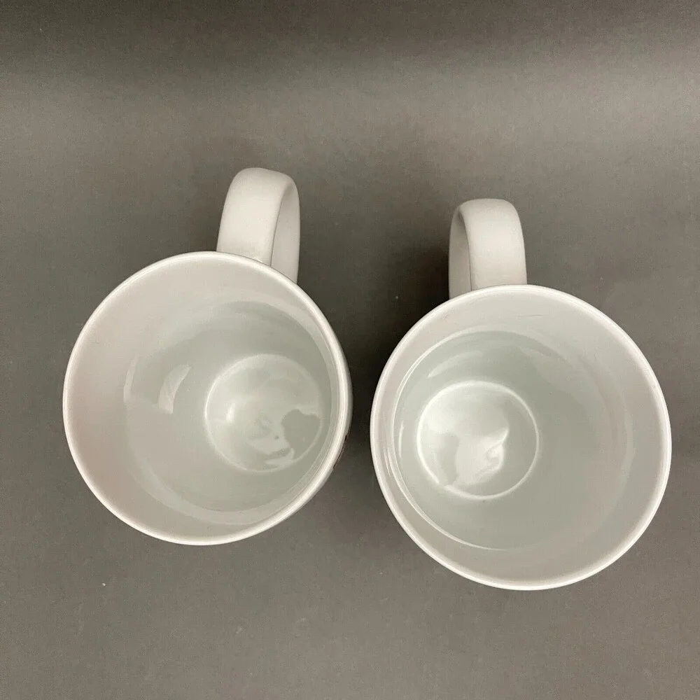 Crate & Barrel Coffee Mugs Cups‎ Gingerbread Skating Lot of 2